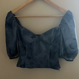 Wilfred Blue Novella Cap Sleeved Blouse.